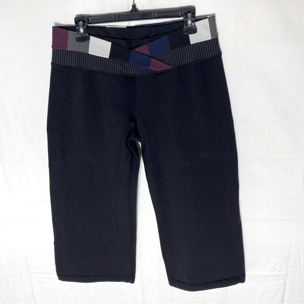 Vintage Lululemon Athletica Wide Leg Crop Capri Workout Pants Activewear 10